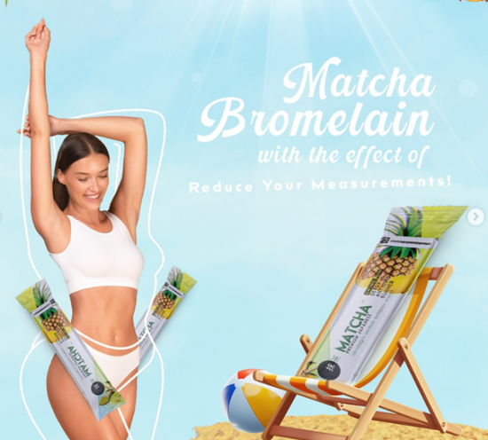 Matcha Bromelaïne detox