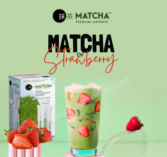 Matcha detox aardbeiensmaak